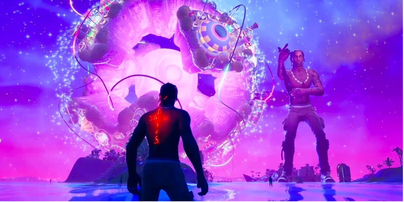 Image du concert virtuel de Travis Scott sur Fortinite